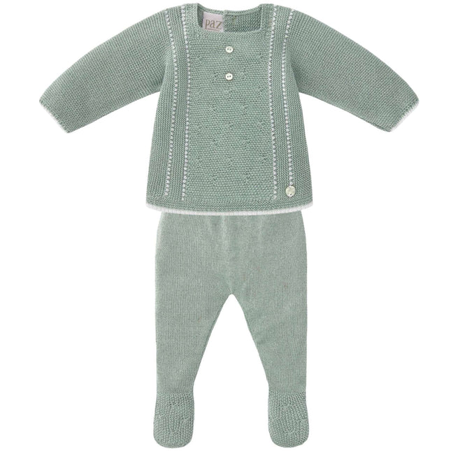 Conjunto para bebe Polaina verde Aperta Paz Rodríguez