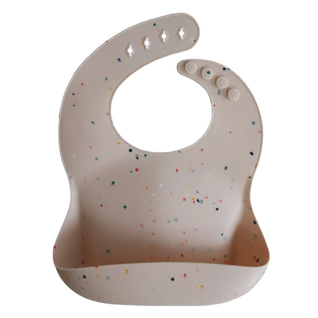 Mushie Vanilla Confetti Silicone Bib