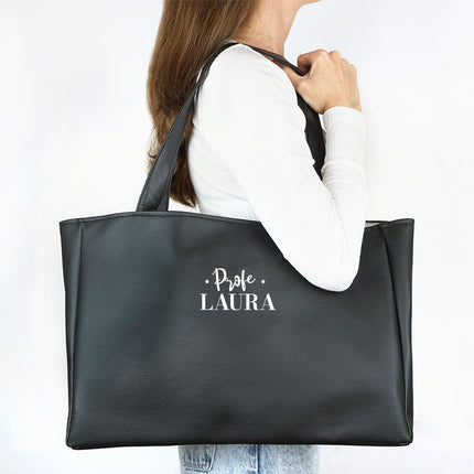 Pack Customizable Leatherette Bag + Toiletry Bag: Teacher + NAME