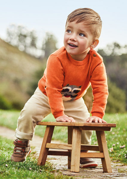 pantalon pana slim fit bebe cemento