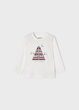 Camiseta Interactiva Mayoral Manga Larga Bebé Blanco