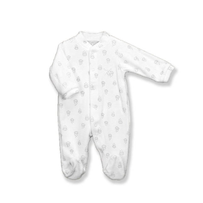 pelele tundosado con nubes en blanco