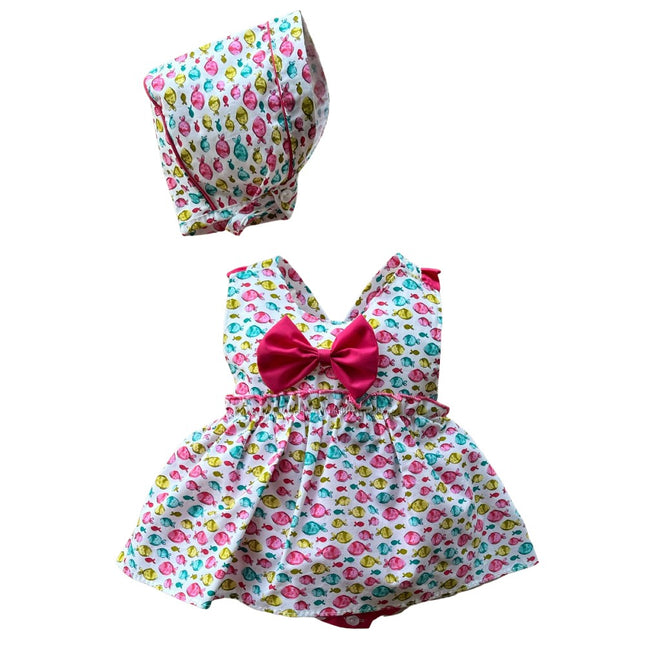 VESTIDO BEBE FUCSIA CAPOTA BABY FERR