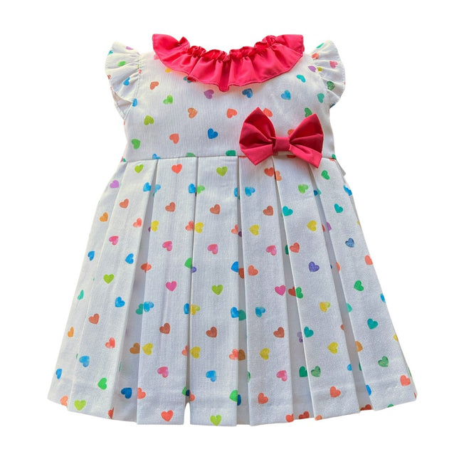 vestido BEBE corazones FUCSIA babyferr