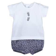 Conjunto Pololo para bebé Piñas  gris Calamaro