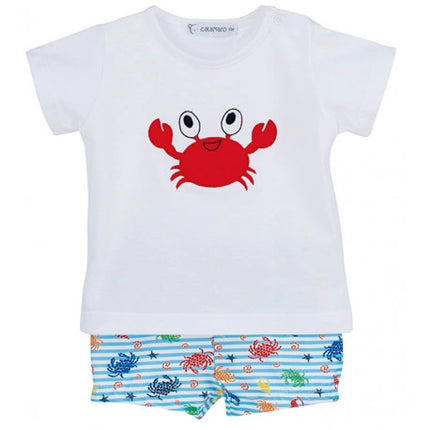 Bañador y Camiseta Cangrejo para bebé calamaro