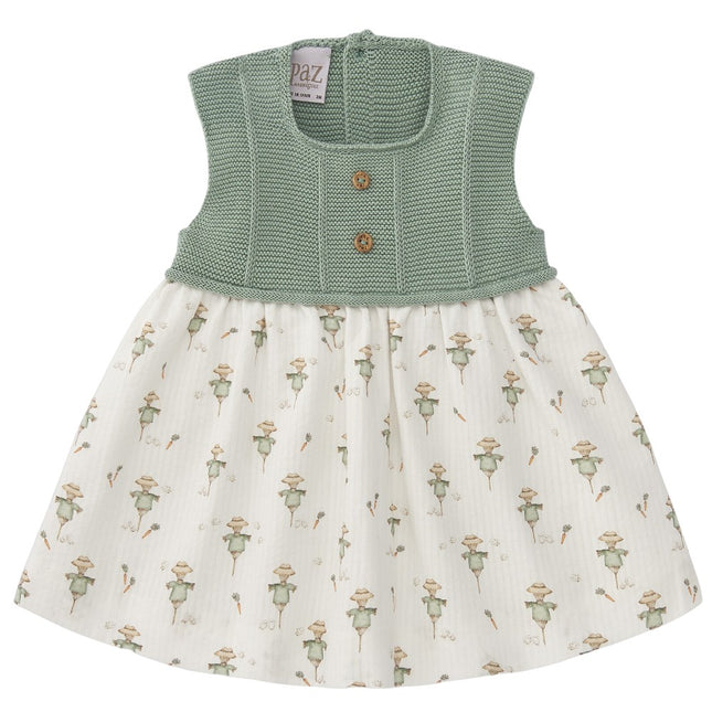vestido bebe verde espantapajaros Paz Rodriguez