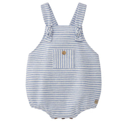 pelele corto verano bebe rayas azul confort Paz Rodriguez