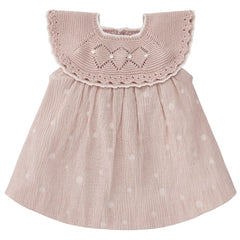 vestido corto rosa promesa Paz Rodriguez