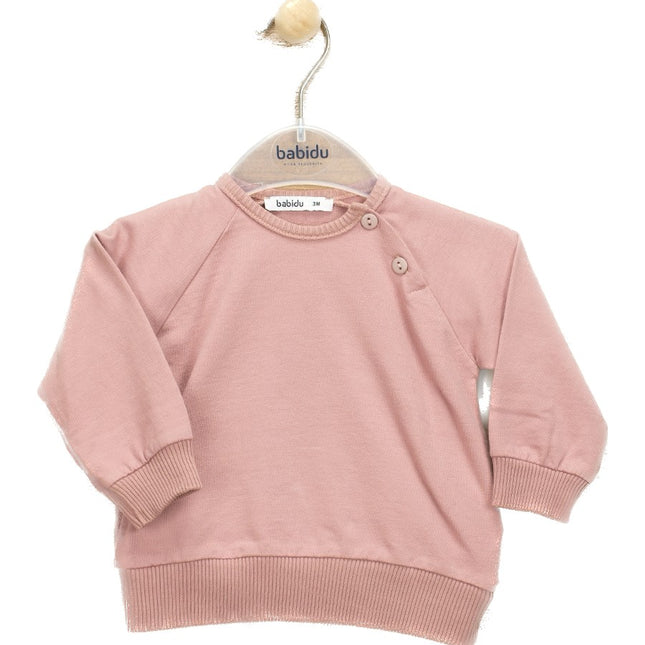 sudadera rosa bebé
